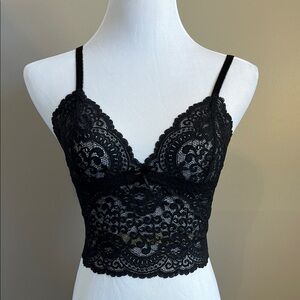 Victoria's Secret Chic Black Lace Bralette Medium